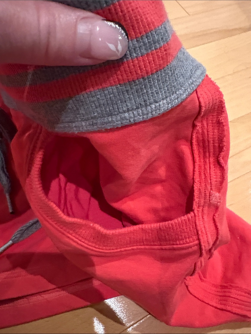 Lululemon Athletica Coral Pink Terry Mini Skirt with Gray Waistband - size 8 - Picture 10 of 16